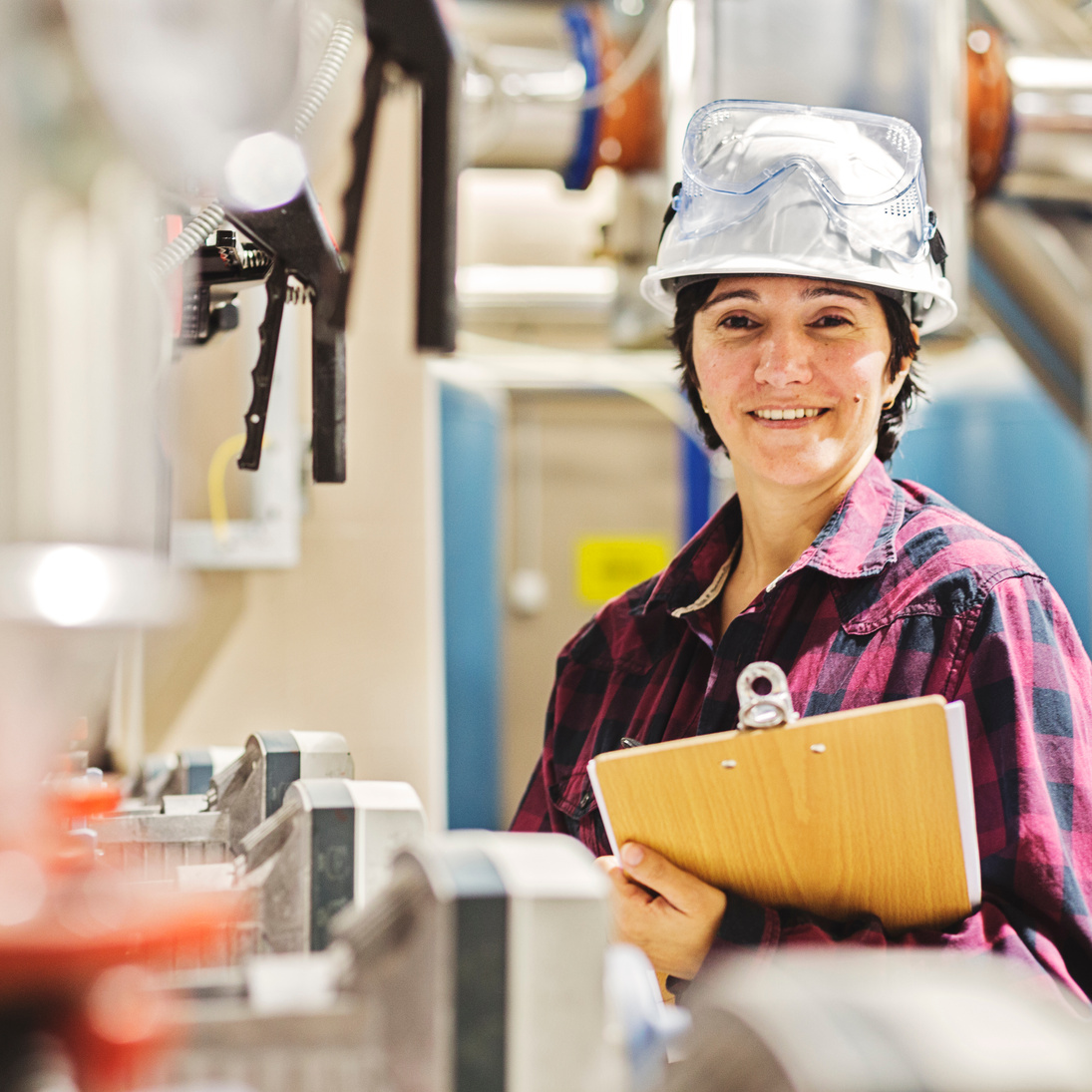 Female stationary engeneer at work